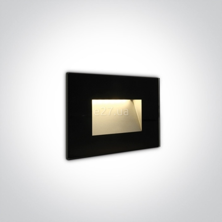 Настінний світильник One Light 68076/B/W The Glass Face Recessed Lights, 3 Вт, 200 лм, 3000K · One Light · one-light-68076-b-w