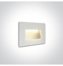 Настінний світильник One Light 68076/W/W The Glass Face Recessed Lights, 3 Вт, 200 лм, 3000K