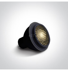 Лампа світлодіодна One Light 7306CHG/W Black COB 6W WW GU10 Honeycomb 60deg 230V, MR16 6W 3000K GU10, 60°