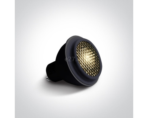 Лампа світлодіодна One Light 7306CHG/W Black COB 6W WW GU10 Honeycomb 60deg 230V, MR16 6W 3000K GU10, 60°