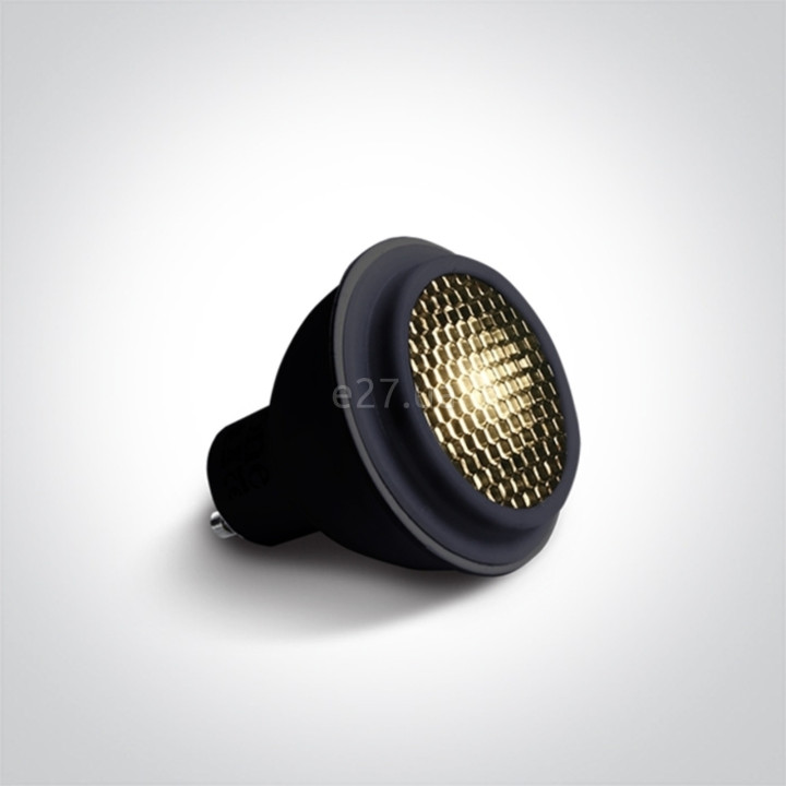 Лампа світлодіодна One Light 7306CHG/W Black COB 6W WW GU10 Honeycomb 60deg 230V, MR16 6W 3000K GU10, 60° · One Light · one-light-7306chg-w