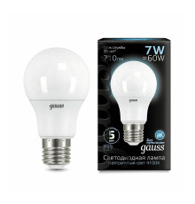 Лампа світлодіодна Outlet Gauss 102502207 A60 7W 4100K E27, 7W 4100K E27
