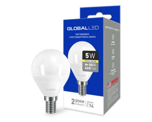 Лампа світлодіодна Outlet Global 1-GBL-143 G45 5W 3000K E14, 5W 3000K E14