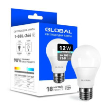 Лампа світлодіодна Outlet Global 1-GBL-266 A60 12W 4100K E27, 12W 4100K E27