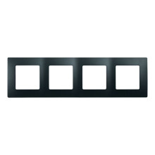 Рамка 4 поста Outlet Legrand 672584 Etika, антрацит, пластик · Outlet · outlet-legrand-672584