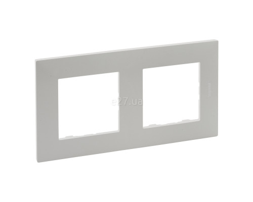 Рамка 2 поста Outlet Legrand 863692 Niloe Step, перлина, пластик