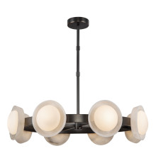 Люстра Quintiesse QN-ALONSO8-UBZ-AR Alora Alonso Alonso 8 lt LED Chandelier Pendant Urban Bronze, 30 Вт, 760 лм, 3000К