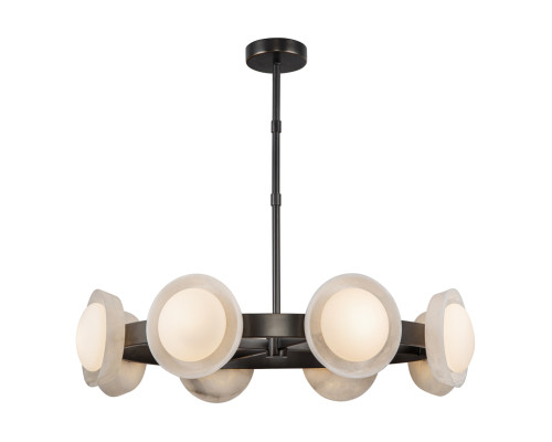 Люстра Quintiesse QN-ALONSO8-UBZ-AR Alora Alonso Alonso 8 lt LED Chandelier Pendant Urban Bronze, 30 Вт, 760 лм, 3000К
