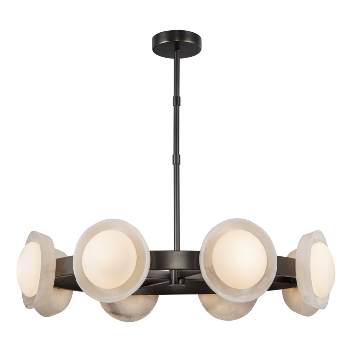 Люстра Quintiesse QN-ALONSO8-UBZ-AR Alora Alonso Alonso 8 lt LED Chandelier Pendant Urban Bronze, 30 Вт, 760 лм, 3000К · Quintiesse · quintiesse-qn-alonso8-ubz-ar