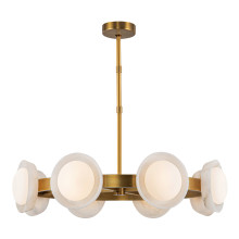 Люстра Quintiesse QN-ALONSO8-VBS-AR Alora Alonso Alonso 8 lt LED Chandelier Pendant Vintage Brass, 30 Вт, 760 лм, 3000К · Quintiesse · quintiesse-qn-alonso8-vbs-ar