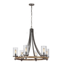 Люстра Quintiesse QN-ANGELO6 Feiss Angelo Angelo 6 Light Chandelier Distressed Weathered Oak & Slate Grey Metal