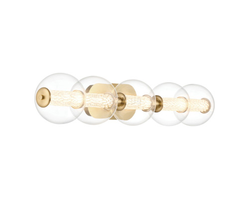Бра Quintiesse QN-ATOMO-5W-BG Eurofase Atomo Atomo 5 Lt Wall Light Gold, 25 Вт, 2511 лм, 3000К