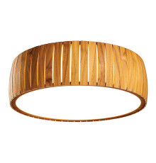 Люстра Quintiesse QN-BARREL-F-LED-50-TEAK Accord Barrel Barrel LED Flush Mount Teak Veneer, 17 Вт, 615 лм, 3000К