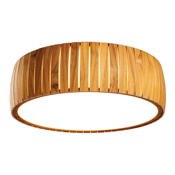 Люстра Quintiesse QN-BARREL-F-LED-50-TEAK Accord Barrel Barrel LED Flush Mount Teak Veneer, 17 Вт, 615 лм, 3000К · Quintiesse · quintiesse-qn-barrel-f-led-50-teak