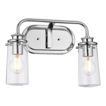 Бра Quintiesse QN-BRAELYN2-PC Kichler Braelyn Braelyn 2 Light Wall Light Polished Chrome · Quintiesse · quintiesse-qn-braelyn2-pc