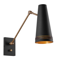 Бра Quintiesse QN-BRICKELL-1WB-MBHL Alora Brickell Brickell 1 lt Adjustable Wall Light Matte Black