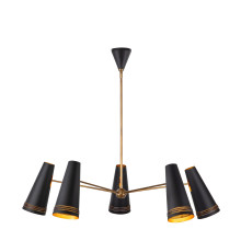 Люстра Quintiesse QN-BRICKELL5-MBHL Alora Brickell Brickell 5 lt Chandelier Matte Black