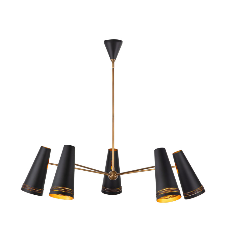 Люстра Quintiesse QN-BRICKELL5-MBHL Alora Brickell Brickell 5 lt Chandelier Matte Black · Quintiesse · quintiesse-qn-brickell5-mbhl