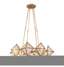 Люстра Quintiesse QN-CAIRO8-VBS-CR Alora Cairo Cairo 8 lt Chandelier Vintage Brass