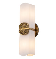 Бра Quintiesse QN-ELAN-2WB-DG-OPAL Elan 2 lt Wall Light Gold Leaf