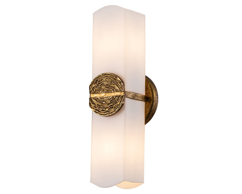 Бра Quintiesse QN-ELAN-2WB-DG-OPAL Elan 2 lt Wall Light Gold Leaf