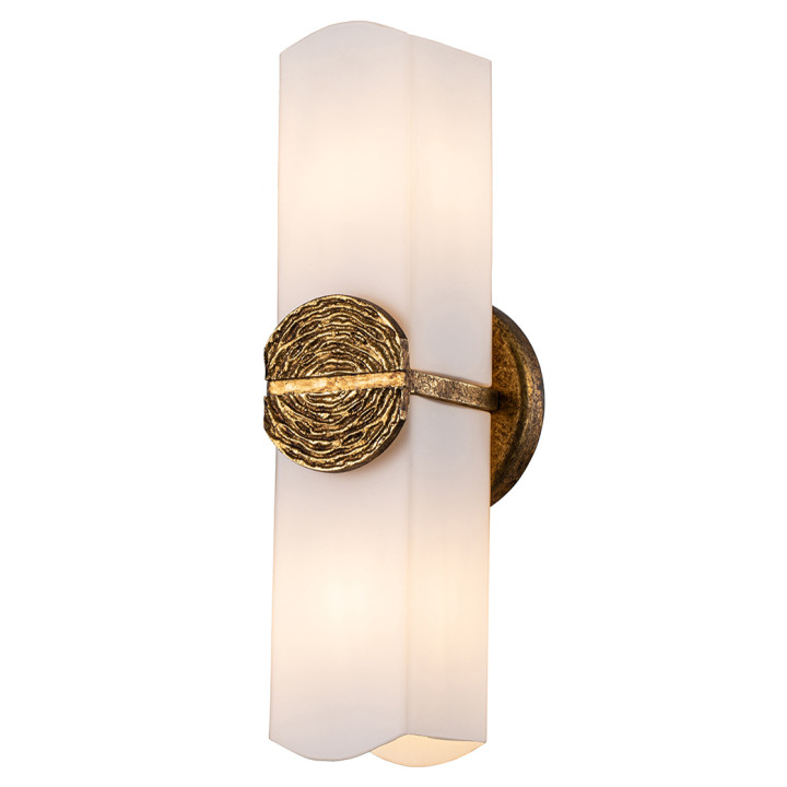 Бра Quintiesse QN-ELAN-2WB-DG-OPAL Elan 2 lt Wall Light Gold Leaf · Quintiesse · quintiesse-qn-elan-2wb-dg-opal