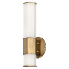 Бра Quintiesse QN-FACET-LED1-HB-BATH Hinkley Facet Facet Single LED Wall Light Heritage Brass, 12 Вт, 1080 лм, 3000К · Quintiesse · quintiesse-qn-facet-led1-hb-bath