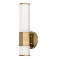 Бра Quintiesse QN-FACET-LED1-HB-BATH Hinkley Facet Facet Single LED Wall Light Heritage Brass, 12 Вт, 1080 лм, 3000К