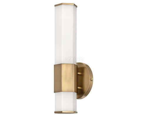 Бра Quintiesse QN-FACET-LED1-HB-BATH Hinkley Facet Facet Single LED Wall Light Heritage Brass, 12 Вт, 1080 лм, 3000К