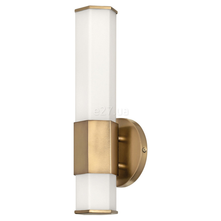 Бра Quintiesse QN-FACET-LED1-HB-BATH Hinkley Facet Facet Single LED Wall Light Heritage Brass, 12 Вт, 1080 лм, 3000К · Quintiesse · quintiesse-qn-facet-led1-hb-bath