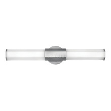 Підсвітка для дзеркала Quintiesse QN-FACET-LED2-PC-BATH Hinkley Facet Facet Dual LED Wall Light Polished Chrome, 12 Вт, 2160 лм, 3000К · Quintiesse · quintiesse-qn-facet-led2-pc-bath