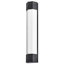 Підсвітка для дзеркала Quintiesse QN-FACET-LED3-BK-BATH Hinkley Facet Facet Large LED Wall Light Black, 22 Вт, 1850 лм, 3000К · Quintiesse · quintiesse-qn-facet-led3-bk-bath