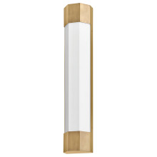 Підсвітка для дзеркала Quintiesse QN-FACET-LED3-HB-BATH Hinkley Facet Facet Large LED Wall Light Heritage Brass, 22 Вт, 1850 лм, 3000К · Quintiesse · quintiesse-qn-facet-led3-hb-bath