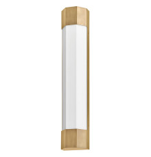Підсвітка для дзеркала Quintiesse QN-FACET-LED3-HB-BATH Hinkley Facet Facet Large LED Wall Light Heritage Brass, 22 Вт, 1850 лм, 3000К