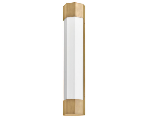 Підсвітка для дзеркала Quintiesse QN-FACET-LED3-HB-BATH Hinkley Facet Facet Large LED Wall Light Heritage Brass, 22 Вт, 1850 лм, 3000К