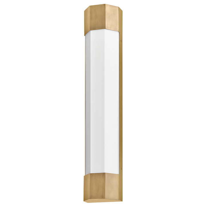 Підсвітка для дзеркала Quintiesse QN-FACET-LED3-HB-BATH Hinkley Facet Facet Large LED Wall Light Heritage Brass, 22 Вт, 1850 лм, 3000К · Quintiesse · quintiesse-qn-facet-led3-hb-bath