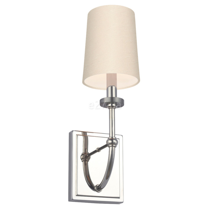 Бра Quintiesse QN-FELIXSTOWE1-C Feiss Felixstowe Felixstowe 1 Light Wall Light Polished Chrome, Scallop Faux Silk Shade · Quintiesse · quintiesse-qn-felixstowe1-c