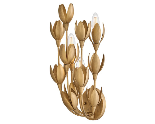 Бра Quintiesse QN-FLORA-3W-GD Hinkley Flora Flora 3 lt Wall Light Burnished Gold