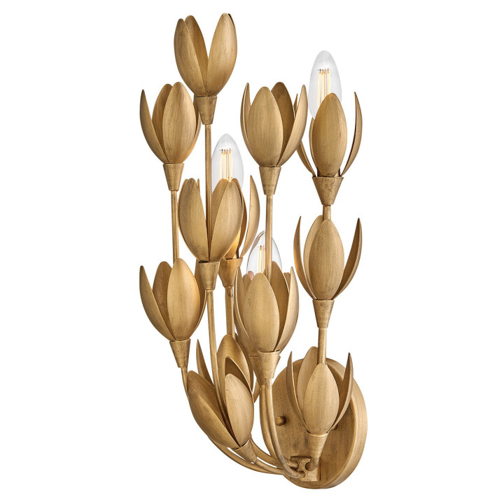 Бра Quintiesse QN-FLORA-3W-GD Hinkley Flora Flora 3 lt Wall Light Burnished Gold · Quintiesse · quintiesse-qn-flora-3w-gd