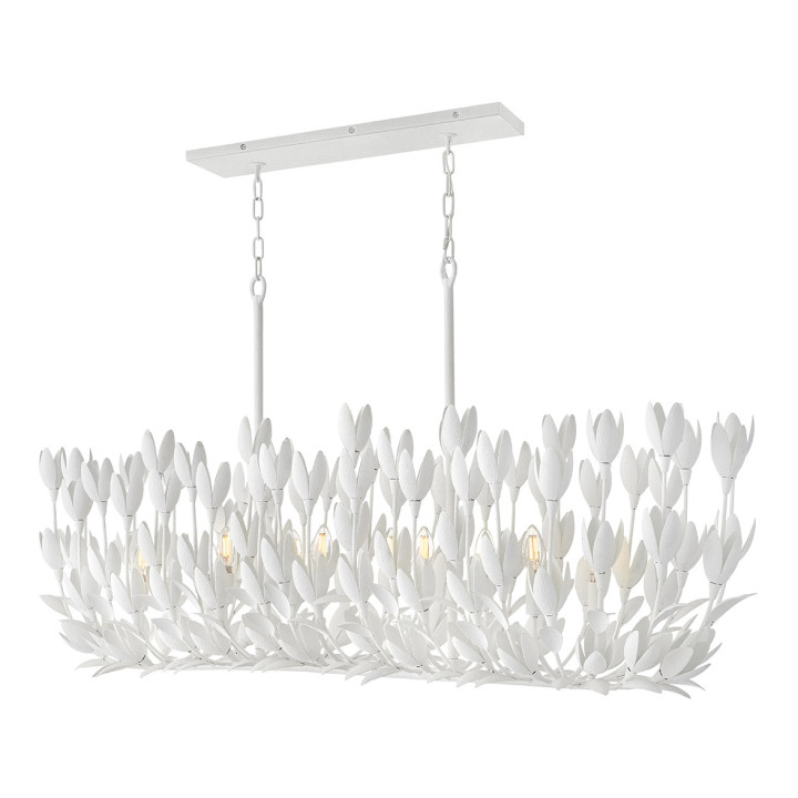 Люстра Quintiesse QN-FLORA10-WHT Hinkley Flora Flora 10 lt Linear Chandelier Textured Plaster · Quintiesse · quintiesse-qn-flora10-wht