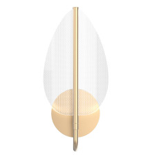 Бра Quintiesse QN-FLORIANA-1W-NBR Alora Floriana Floriana 1 Leaf LED Wall Light Natural Brass, 9 Вт, 260 лм, 3000К