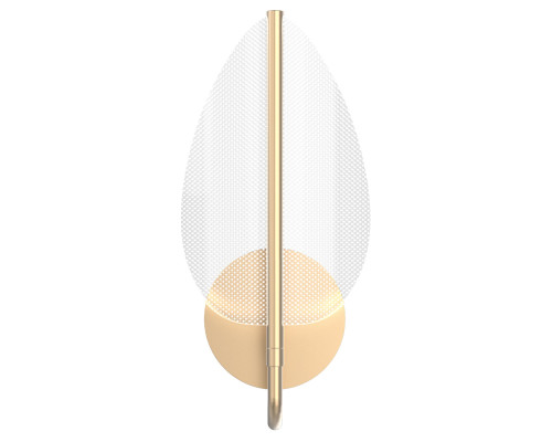 Бра Quintiesse QN-FLORIANA-1W-NBR Alora Floriana Floriana 1 Leaf LED Wall Light Natural Brass, 9 Вт, 260 лм, 3000К
