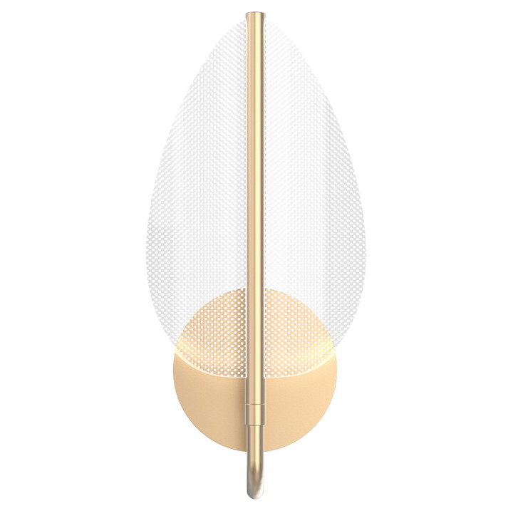 Бра Quintiesse QN-FLORIANA-1W-NBR Alora Floriana Floriana 1 Leaf LED Wall Light Natural Brass, 9 Вт, 260 лм, 3000К · Quintiesse · quintiesse-qn-floriana-1w-nbr