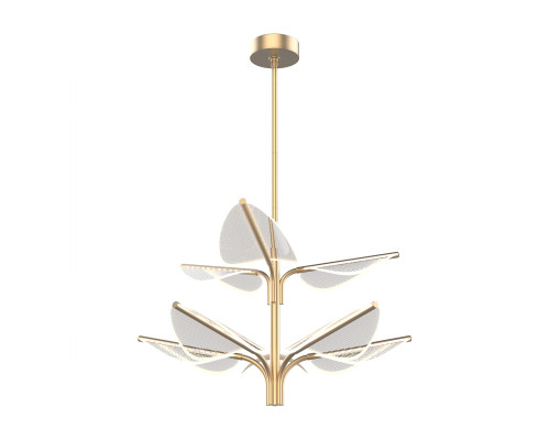 Люстра Quintiesse QN-FLORIANA-8P-L-NBR Alora Floriana Floriana 8 Leaf LED Chandelier Large Natural Brass, 62 Вт, 1818 лм, 3000К