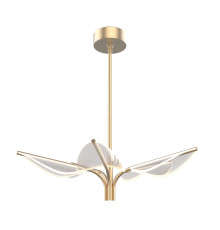 Люстра Quintiesse QN-FLORIANA-P-S-NBR Alora Floriana Floriana 5 Leaf LED Chandelier Small Natural Brass, 38 Вт, 1300 лм, 3000К