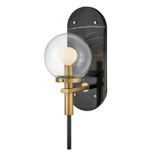 Бра Quintiesse QN-GILDA-WB1-BK Hinkley Gilda Gilda 1 lt Wall Light Black with Heritage Brass accents