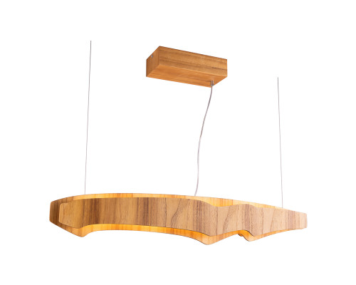 Люстра Quintiesse QN-HORIZON-LED-LP-100-TEAK Accord Horizon Horizon LED Linear 100cm Pendant Teak Veneer, 46 Вт, 2696 лм, 3000К