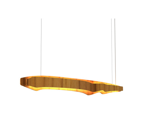Люстра Quintiesse QN-HORIZON-LED-LP-140-TEAK Accord Horizon Horizon LED Linear 140cm Pendant Teak Veneer, 65 Вт, 3774 лм, 3000К