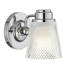 Бра Quintiesse QN-HUDSON1-BATH Hudson 1 Light Wall Light Polished Chrome