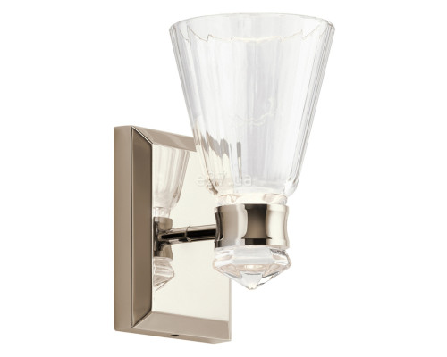 Бра Quintiesse QN-KAYVA1-PN Kichler Kayva Kayva LED 1 Arm Dual-lit Wall Light Polished Nickel, 8 Вт, 650 лм, 3000К